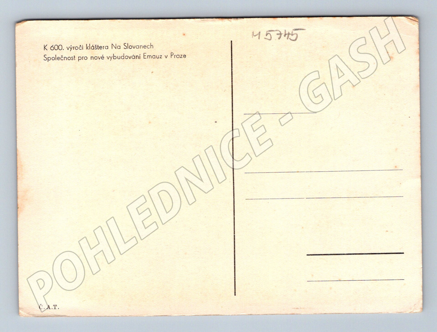 Postcard Prague Emmaus Karel Gabriel anniversary (M5745)