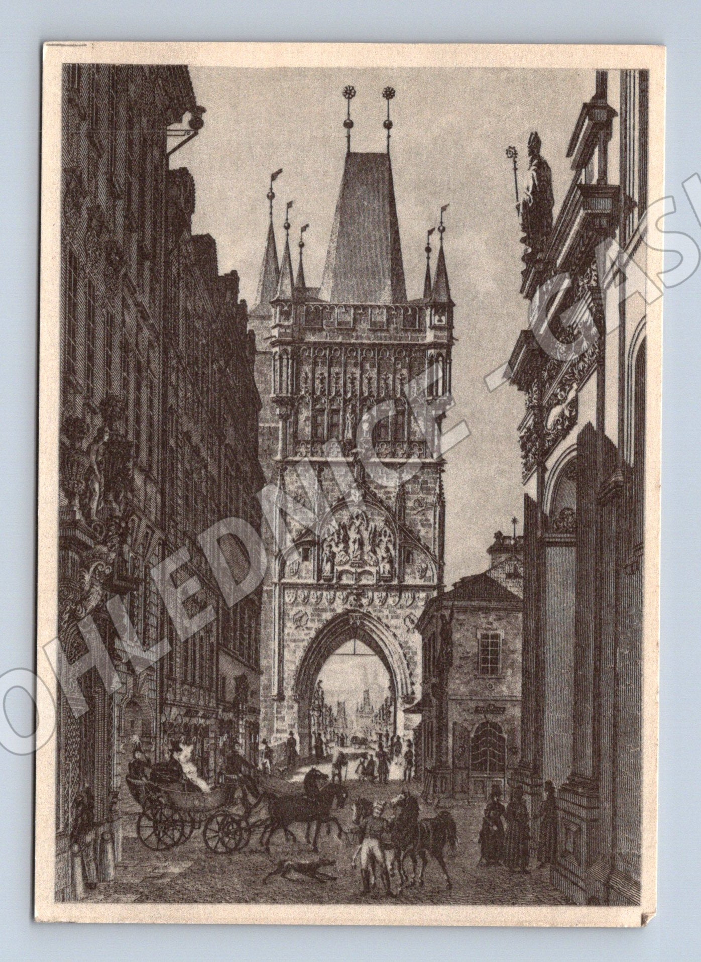Postcard Prague Old Town Bridge Tower Morstadt (M5747)