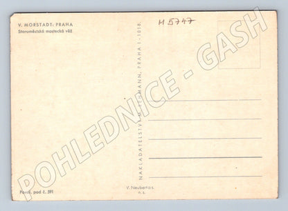 Postcard Prague Old Town Bridge Tower Morstadt (M5747)