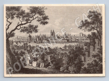Postcard Prague Old Town from the West Morstadt (M5750)