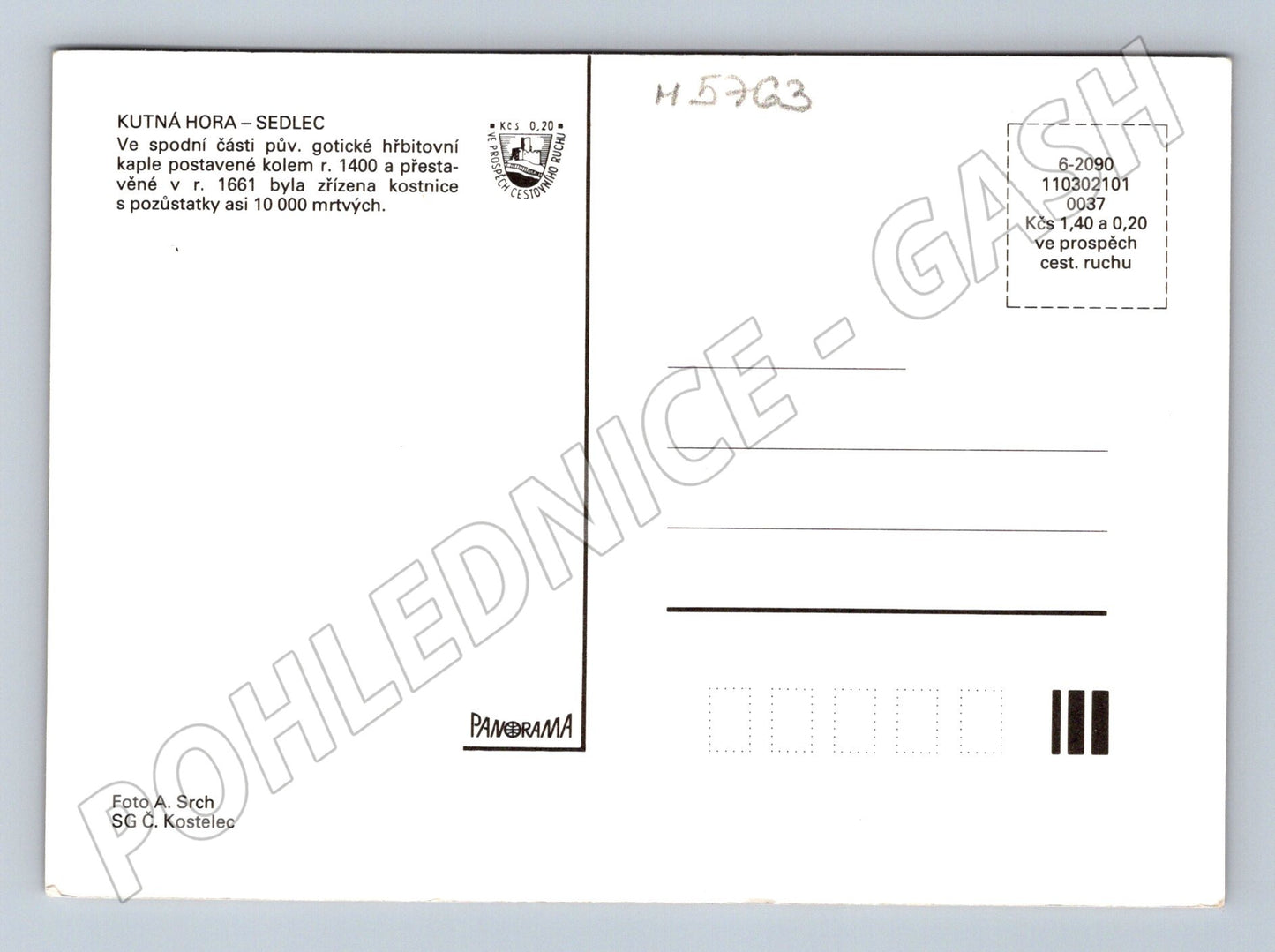 Pohlednice Kutná Hora Sedlec kostnice unikátní (M5763)