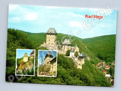 Pohlednice Karlštejn více pohledů hradu (M5768)