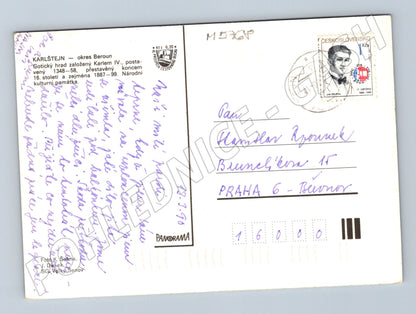 Pohlednice Karlštejn více pohledů hradu (M5768)