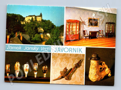 Postcard Jánský Vrch Javorník castle and pipes (M5770)
