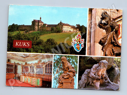 Postcard Kuks Baroque Hospital and Braun's Statues (M5771)