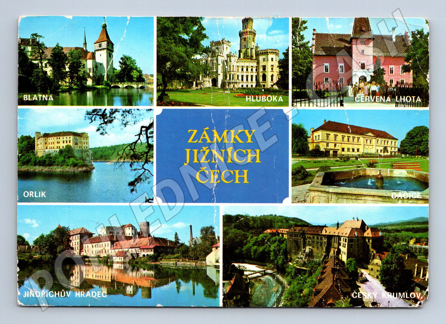 Postcard Castles of South Bohemia Blatná Hluboká Lhota (M5778)