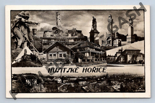 Pohlednice Husitské Hořice historická koláž (M578)
