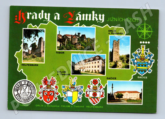 Pohlednice Hrady a zámky jižní Čechy koláž (M5782)