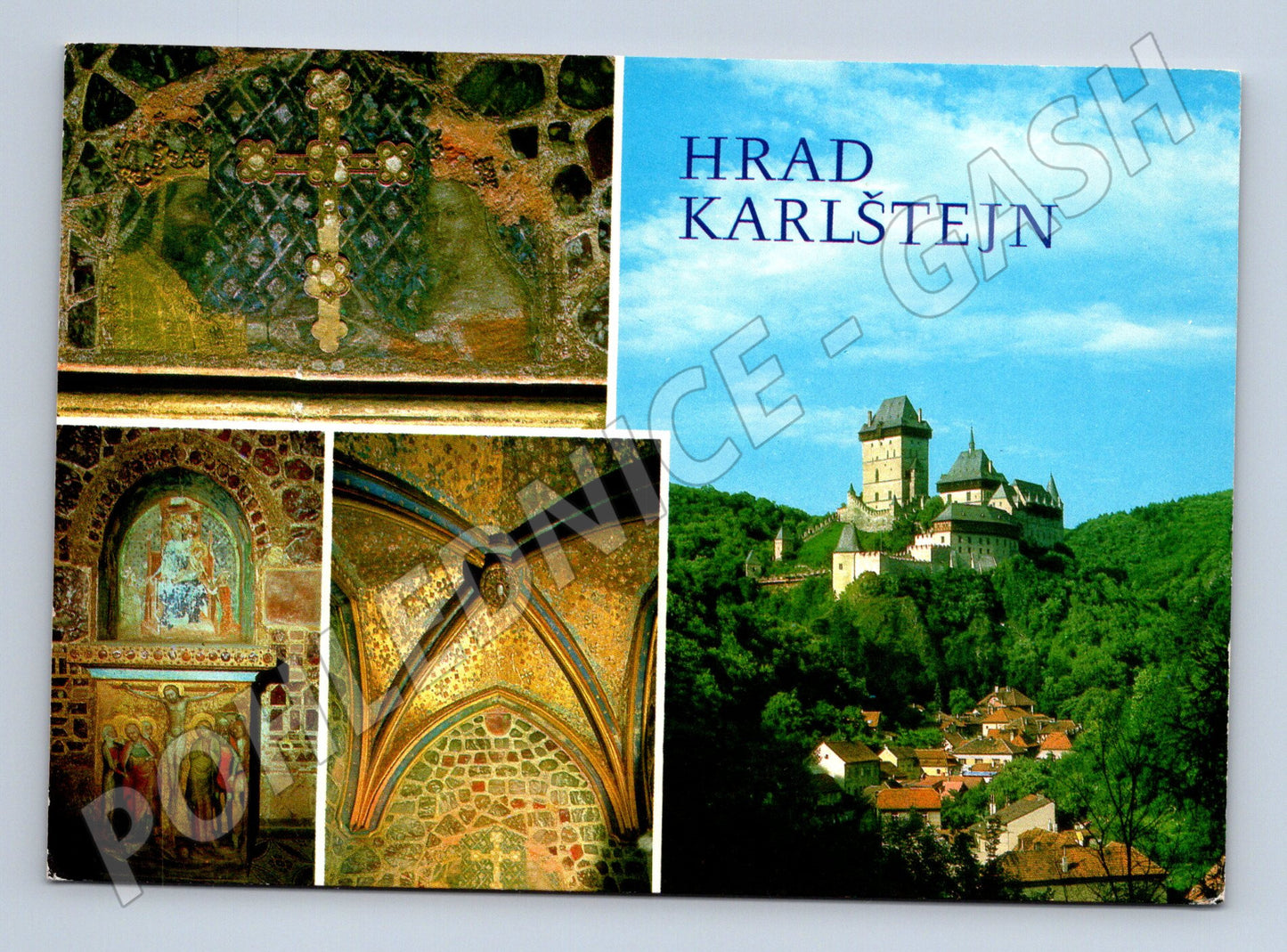 Postcard Karlštejn Castle sent to Czechoslovakia (M5783)