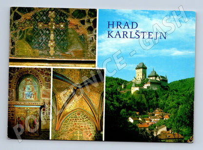 Postcard Karlštejn Castle sent to Czechoslovakia (M5783)