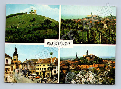 Pohlednice Mikulov historická zámek náměstí (M5786)