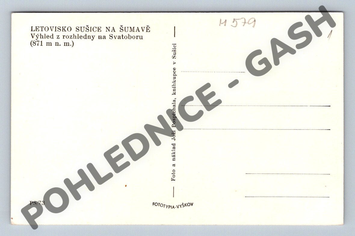 Pohlednice Sušice výhled z rozhledny Svatobor (M579)