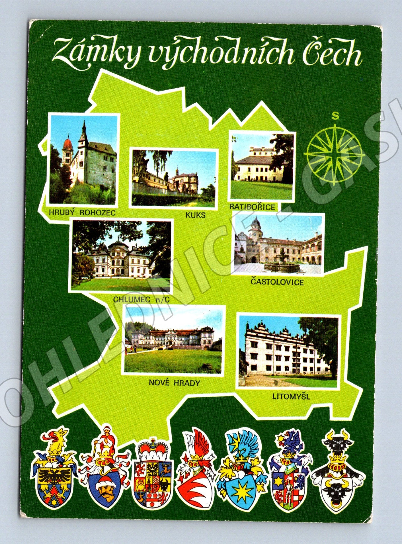 Pohlednice Zámky východních Čech více motivů (M5793)
