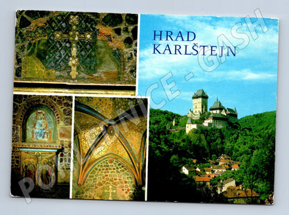 Pohlednice Hrad Karlštejn interiér i exteriér (M5794)
