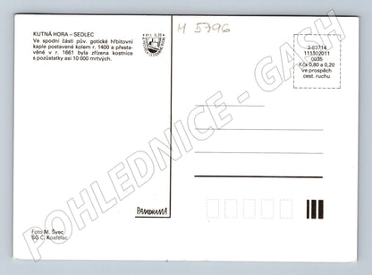 Pohlednice Sedlec Kostnice Kutná Hora nepoužitá (M5796)