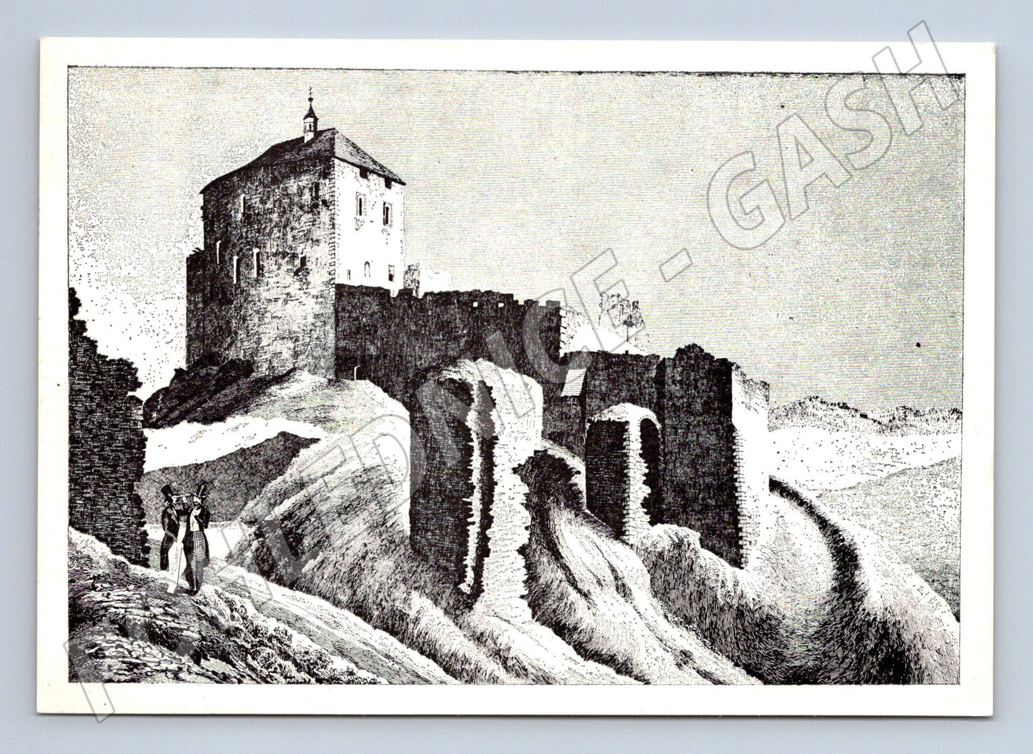 Postcard Točník Castle, northern view Heber (M5800)