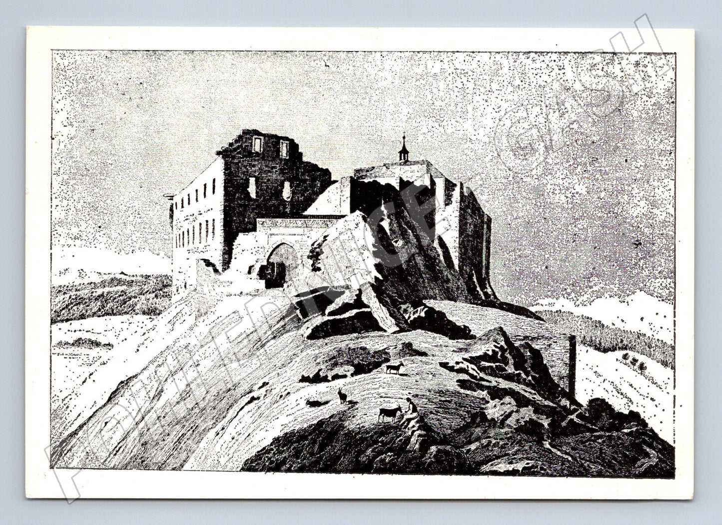 Pohlednice Hrad Točník historický motiv Heber (M5801)