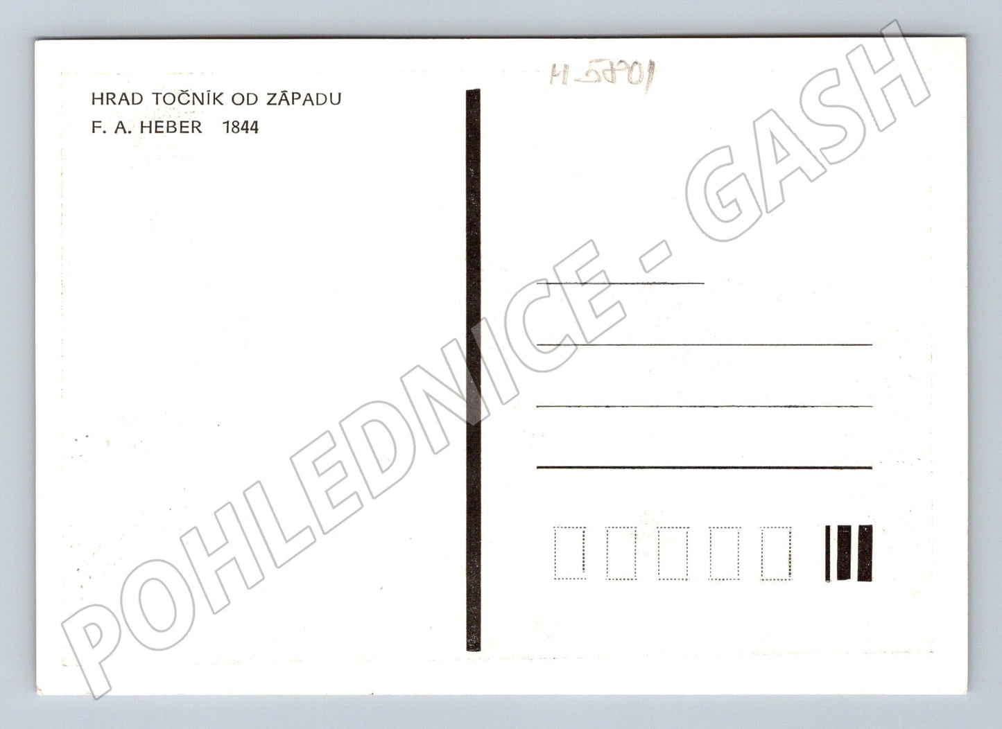 Pohlednice Hrad Točník historický motiv Heber (M5801)