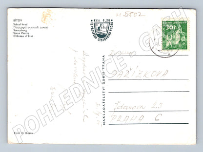 Postcard Bítov Castle Orbis used by post (M5802)