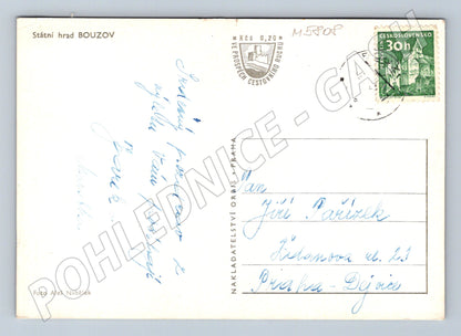 Pohlednice Hrad Bouzov barevná odeslaná (M5808)