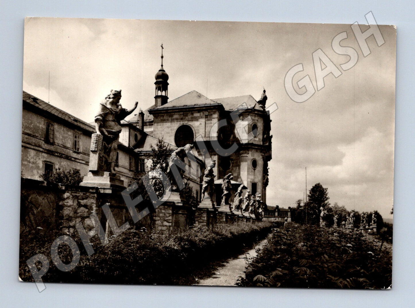 Pohlednice Kuks zámecký špitál Braunovy sochy (M5814)