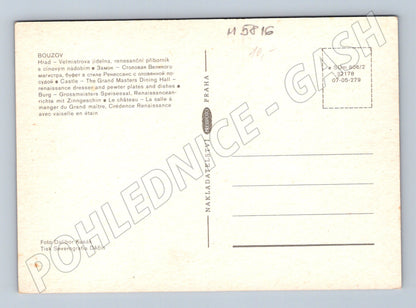 Pohlednice Bouzov velmistrova jídelna interiér (M5816)
