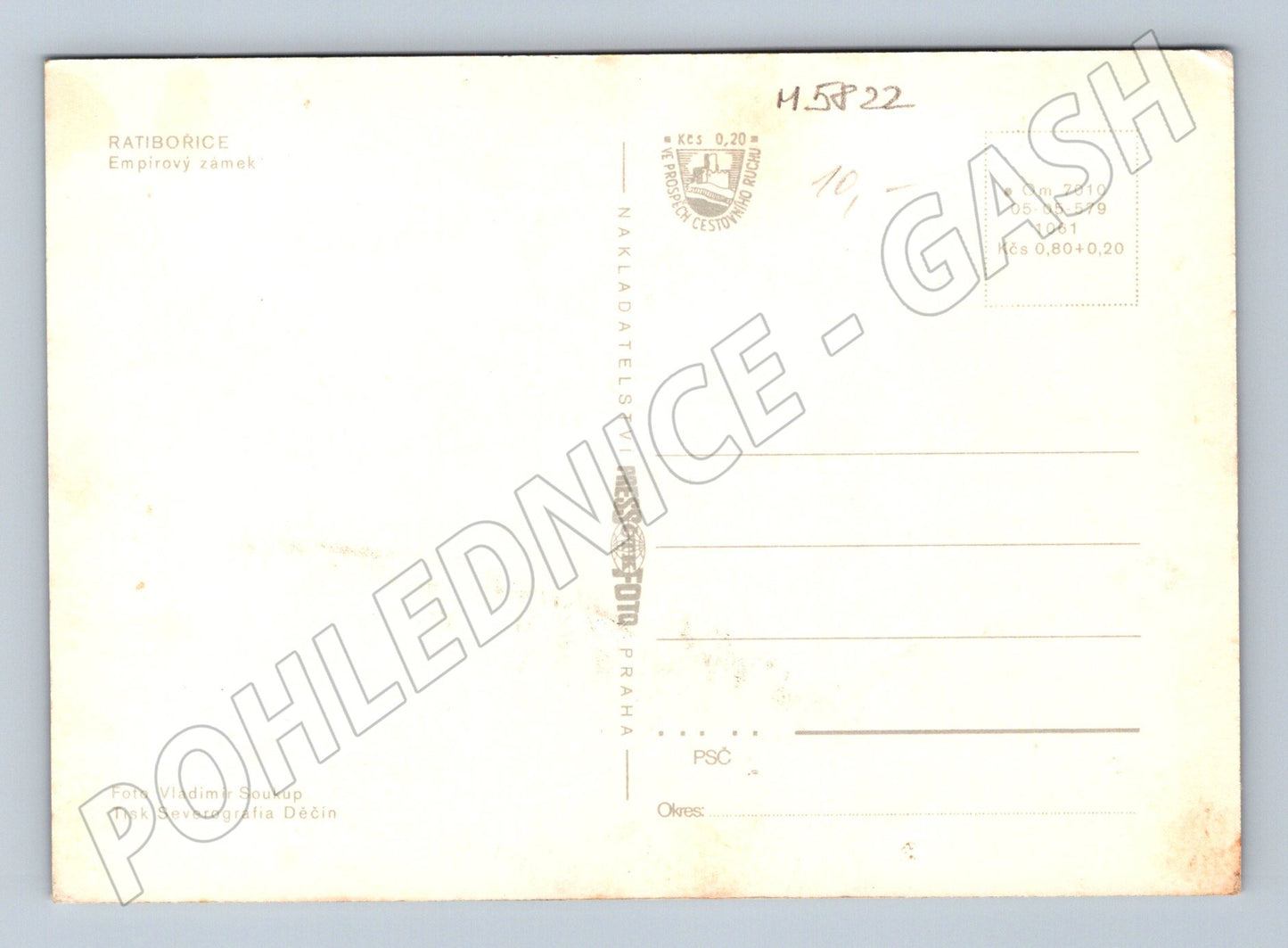 Pohlednice Ratibořice empírový zámek (M5822)