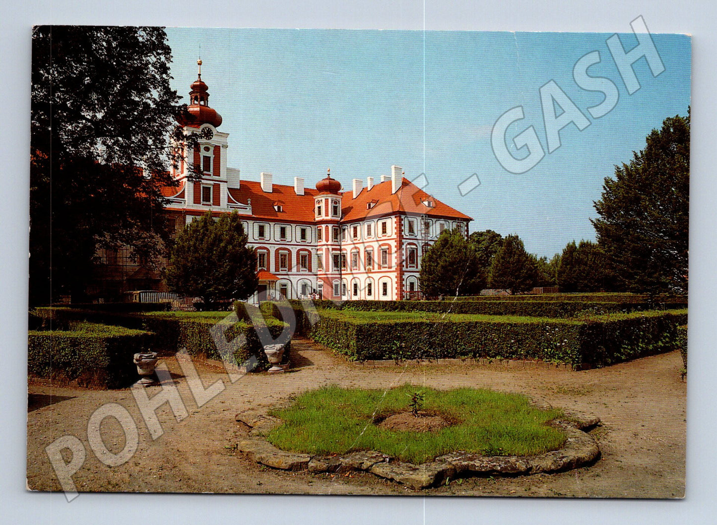Pohlednice Mnichovo Hradiště zámek a park (M5823)