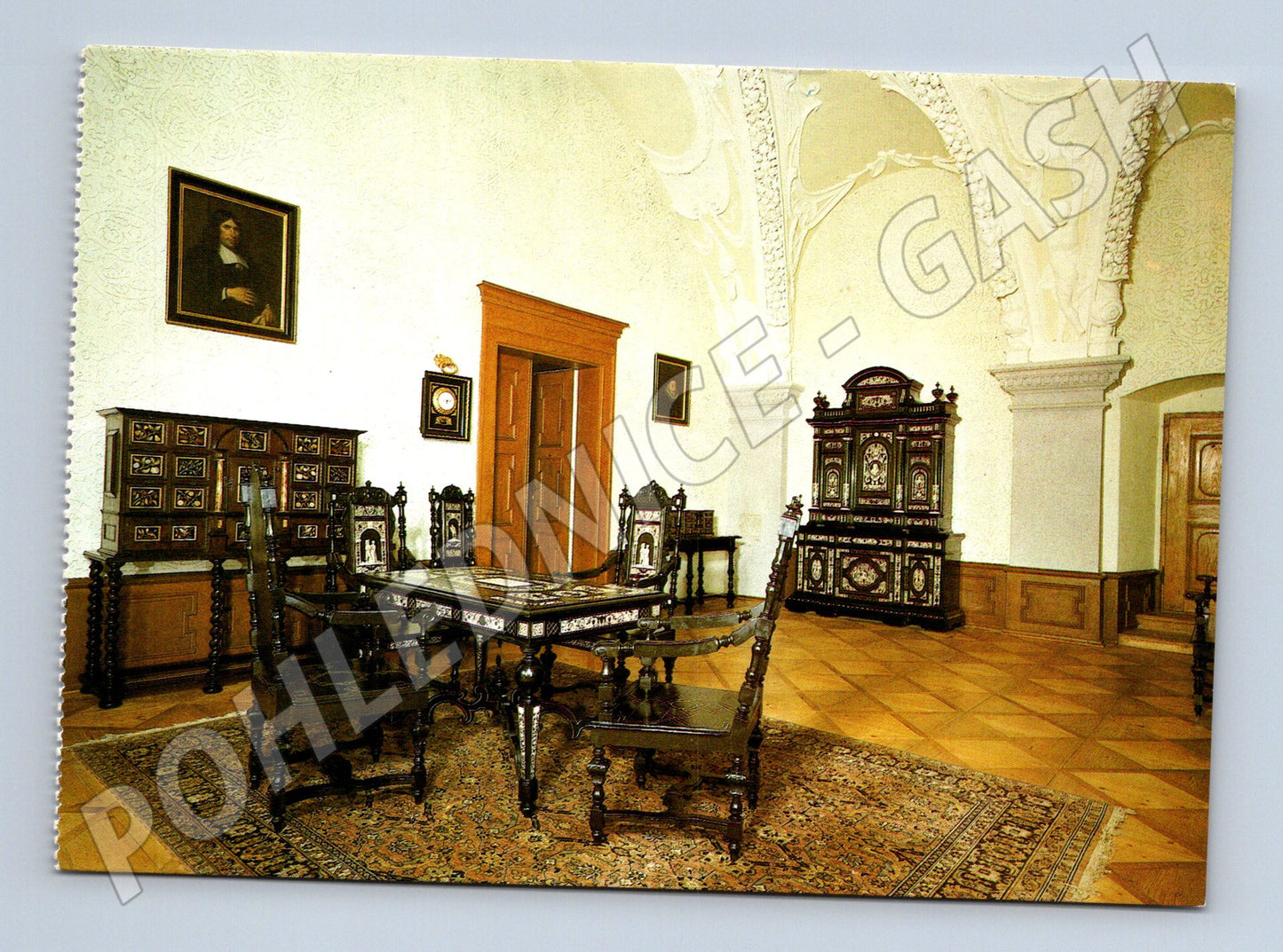 Pohlednice Státní zámek Červená Lhota interiér Emmy Destinnové (M5833)