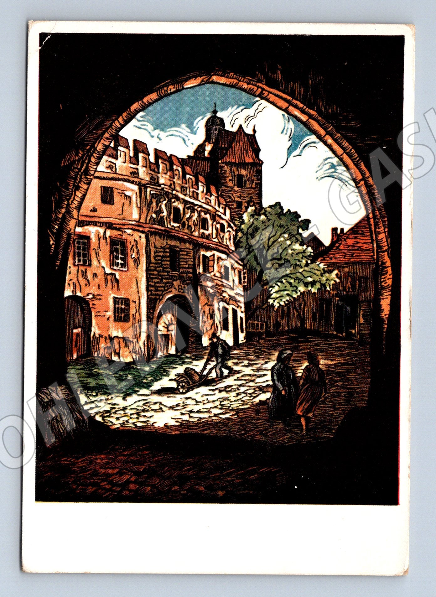 Pohlednice Prachatice Stará literátská škola Jan Hus (M5836)