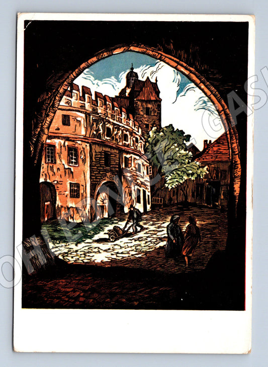 Pohlednice Prachatice Stará literátská škola Jan Hus (M5836)