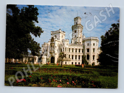 Pohlednice Zámek Hluboká nad Vltavou vypsaná (M5840)