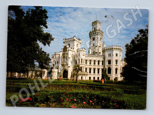 Pohlednice Zámek Hluboká nad Vltavou vypsaná (M5840)