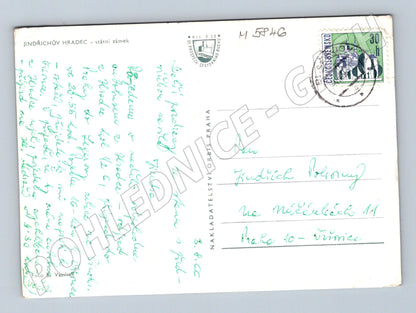 Pohlednice Jindřichův Hradec státní zámek letecký pohled (M5846)