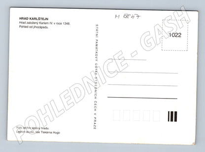 Pohlednice Karlštejn hrad barevná fotografie (M5847)