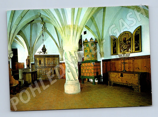 Pohlednice Bouzov Sloupová síň interiér hradu (M5851)