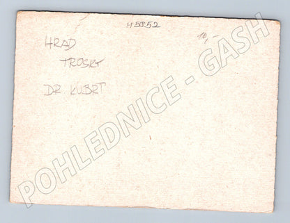 Postcard Trosky Castle Bohemian Paradise aerial view (M5852)