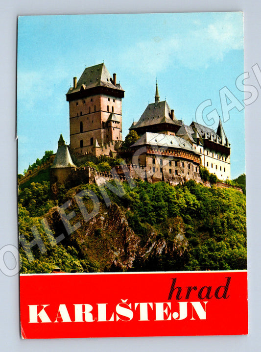 Pohlednice Karlštejn hrad odeslaná pěkný stav (M5859)