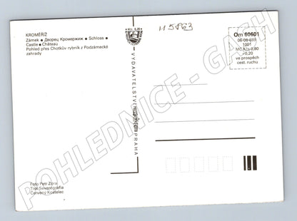 Pohlednice Kroměříž zámek přes Chotkův rybník (M5863)