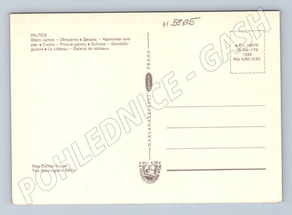 Pohlednice Valtice státní zámek interiér obrazárny (M5865)