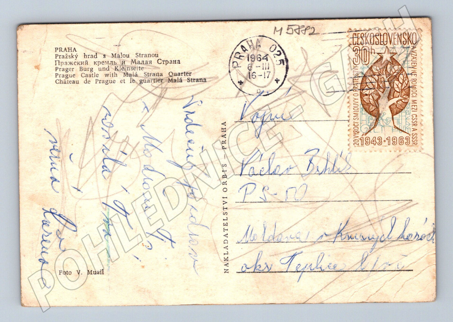 Pohlednice Praha Pražský hrad a Karlův most (M5882)