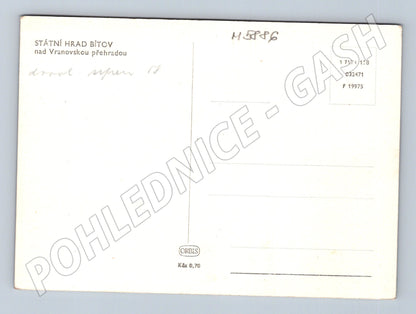 Pohlednice Hrad Bítov nad přehradou Orbis (M5886)