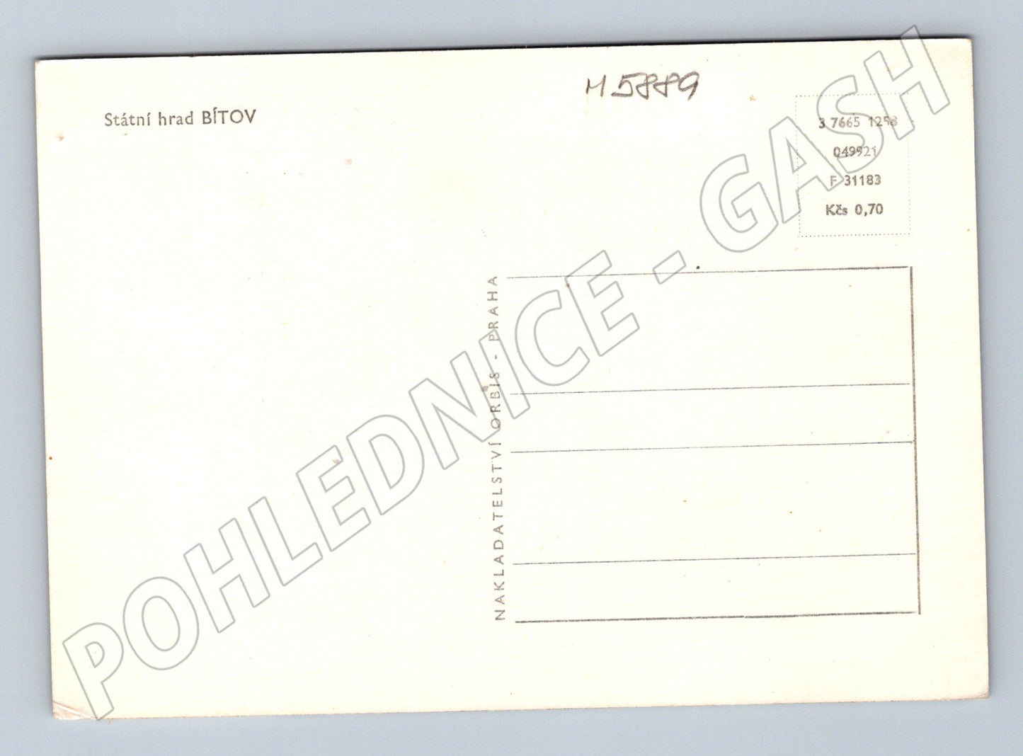 Pohlednice Hrad Bítov Orbis Praha černobílá (M5889)