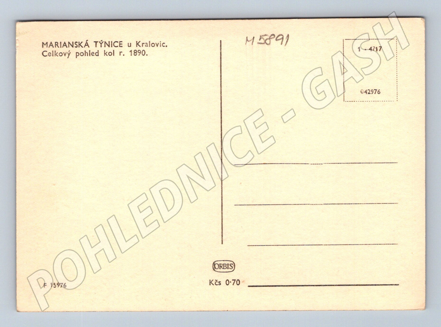 Pohlednice Mariánská Týnice u Kralovic historická (M5891)