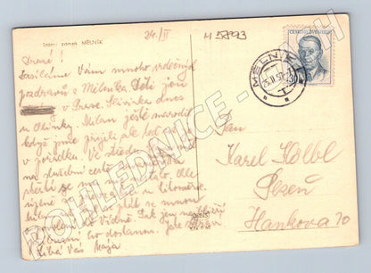 Pohlednice Zámek Mělník historická (M5893)