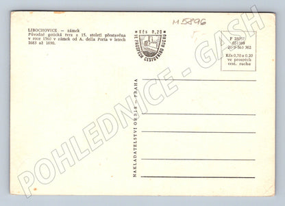 Pohlednice Zámek Libochovice Orbis čb (M5896)