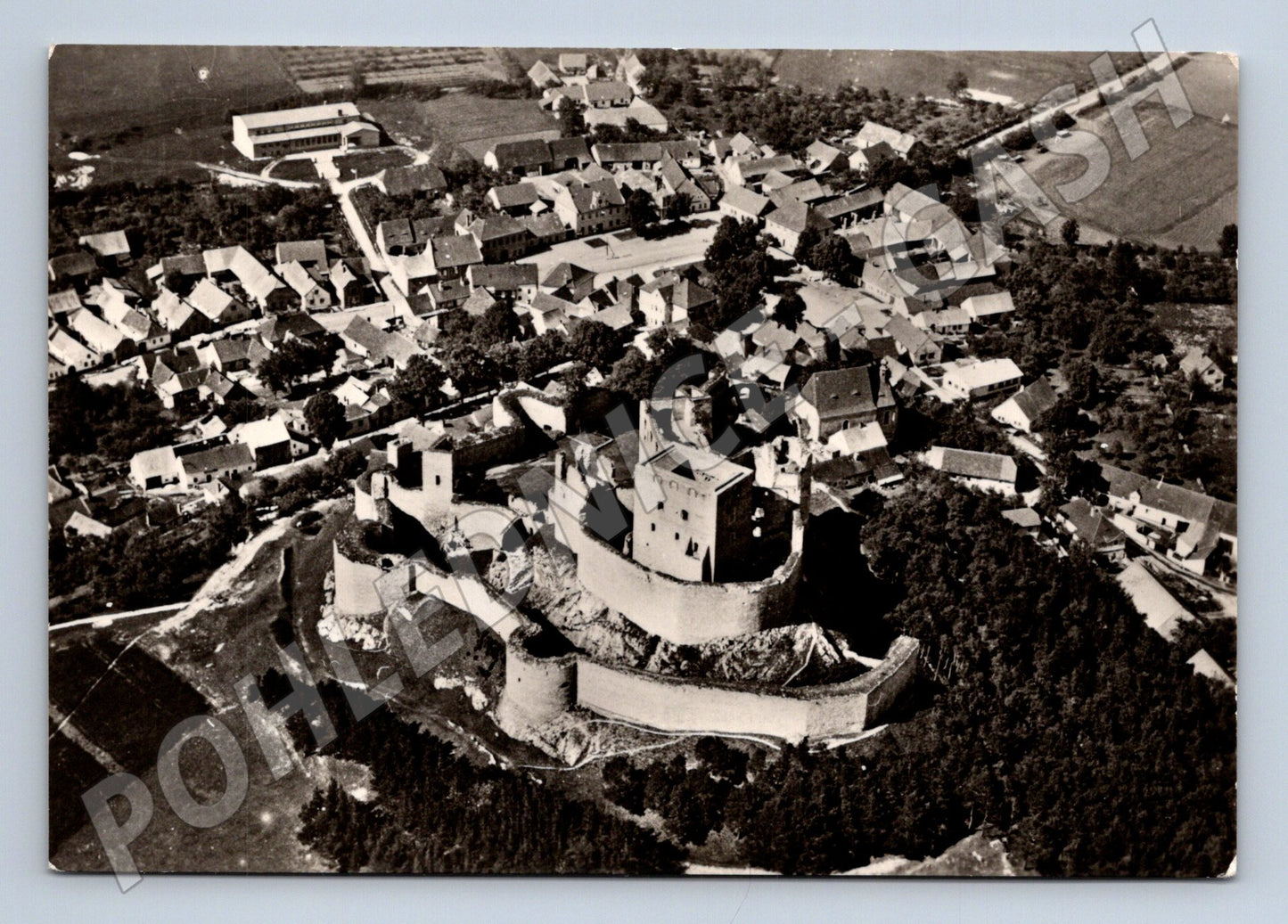 Postcard Rabí Castle aerial view (M5904)