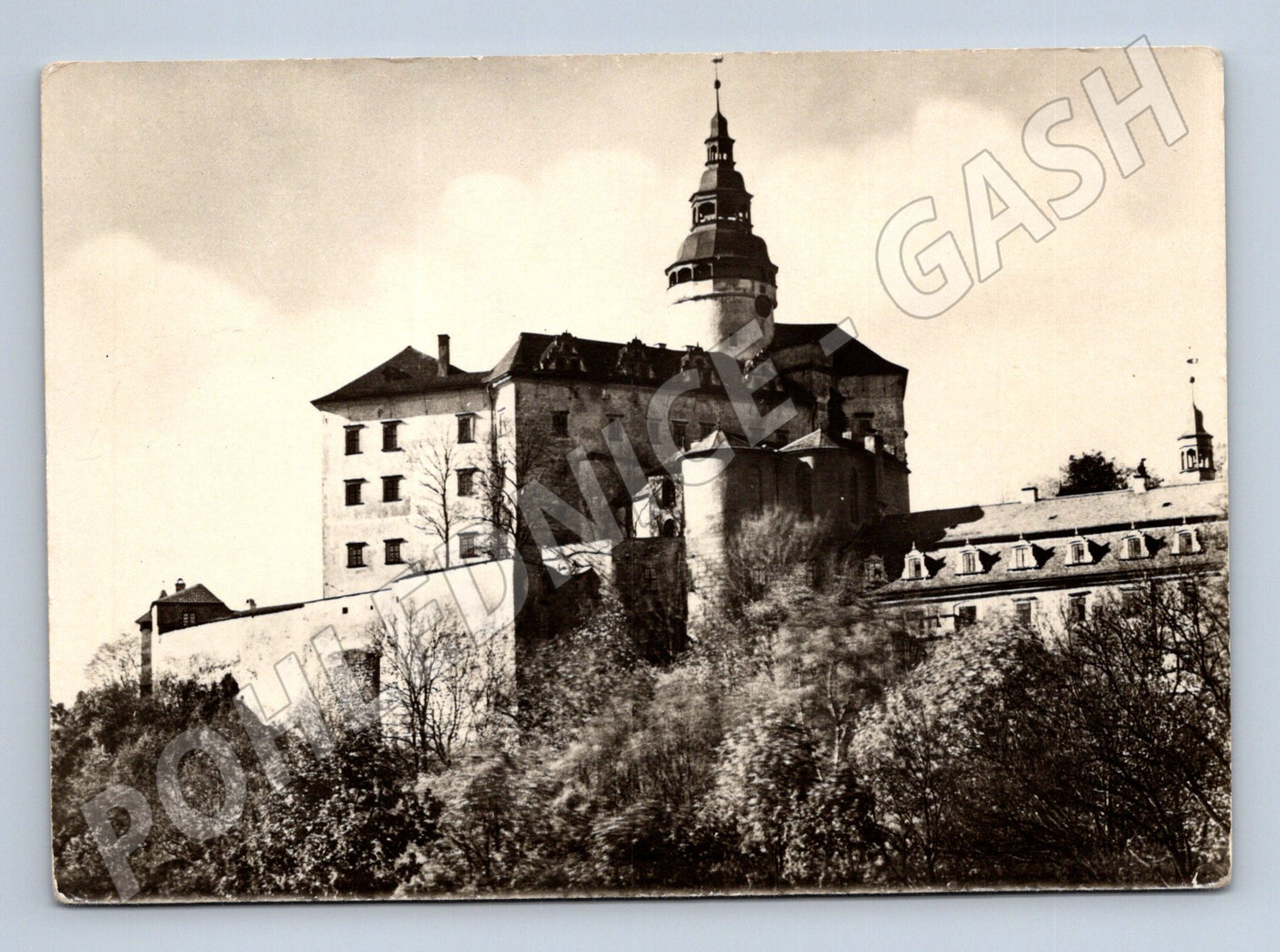 Pohlednice Frýdlant hrad a zámek čb (M5915)