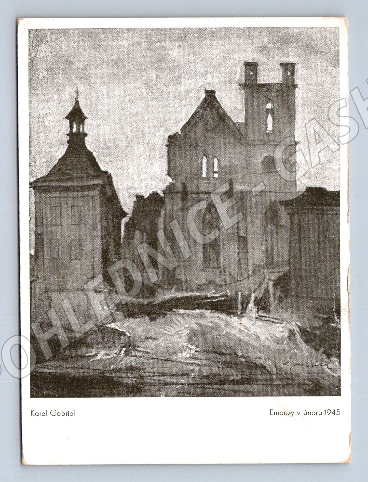 Pohlednice Emauzy Praha K. Gabriel (M5921)