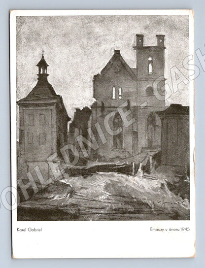 Pohlednice Emauzy Praha K. Gabriel (M5921)